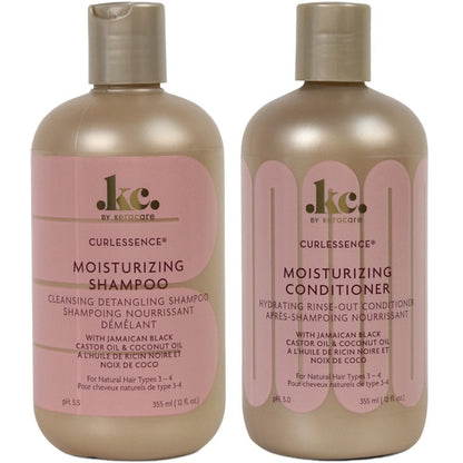KeraCare Curlessence Moisturising Shampoo & Moisturising Rinse-Out Conditioner Twin 2 x 355ml