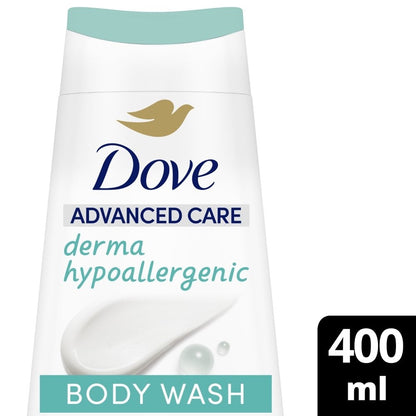 Dove Advanced Care Derma Hypoallergenic Fragrance-Free Body Wash 400ml