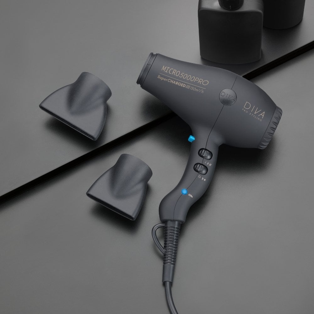 Diva Pro Micro 5000 Pro Hair Dryer Black