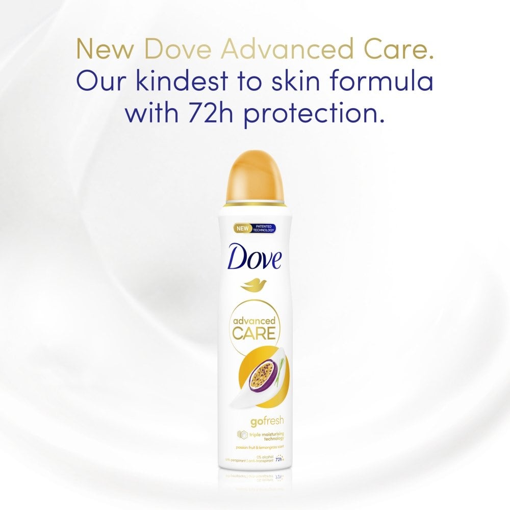 Dove Advanced Care 72h Go Fresh Passion Fruit & Lemongrass Anti-Perspirant Deodorant Spray 200ml