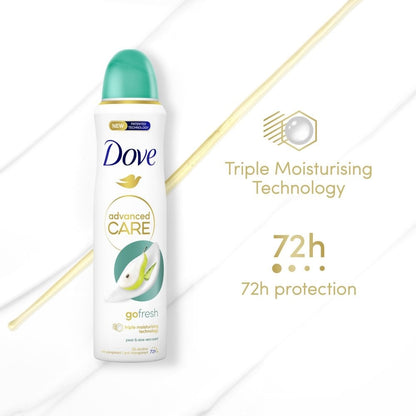 Dove Advanced Care 72h Go Fresh Pear & Aloe Vera Anti-Perspirant Deodorant Spray 200ml