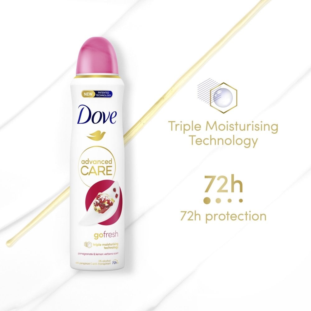 Dove Advanced Care 72h Go Fresh Pomegranate & Lemon Verbena Anti-Perspirant Deodorant Spray 200ml