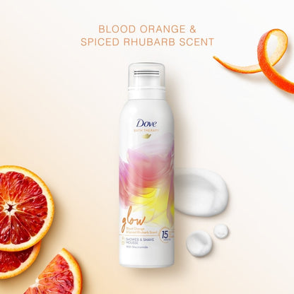 Dove Glow Blood Orange & Spiced Rhubarb Shower & Shave Mousse 200ml