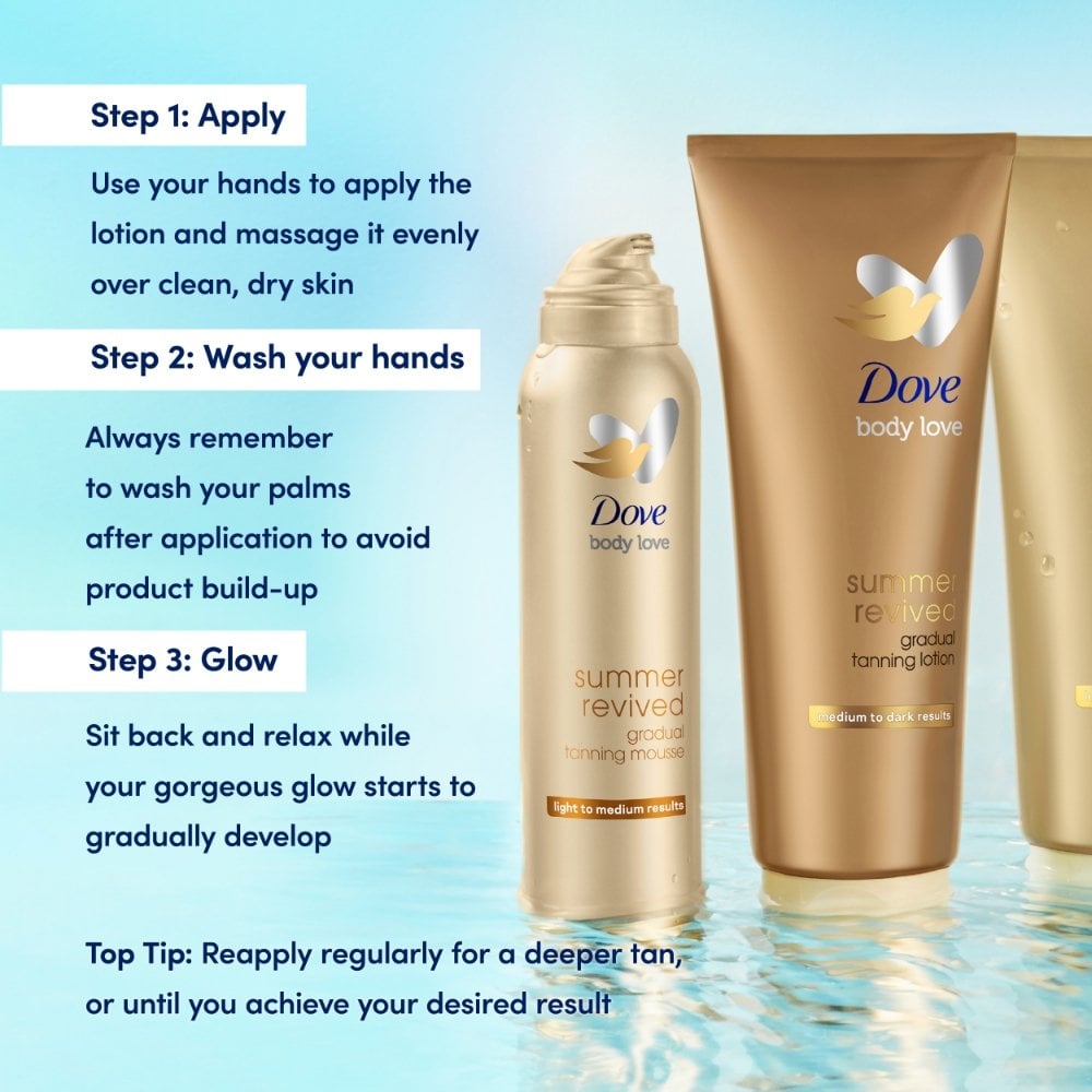 Dove Summer Revived Self Tanning Body Lotion Medium To Dark 200ml