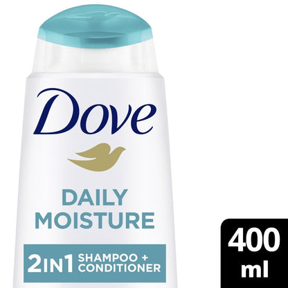 Dove Ultra Care Daily Moisture 2-In-1 Shampoo & Conditioner 400ml
