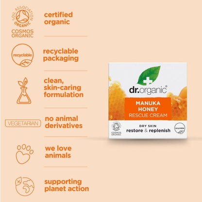 Dr. Organic Organic Manuka Honey Rescue Cream 50ml