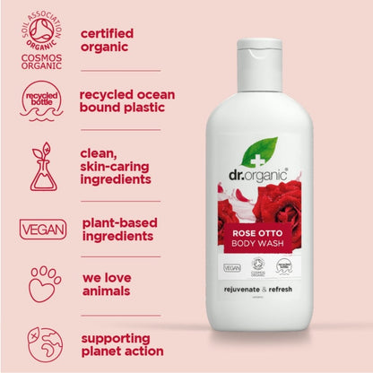Dr. Organic Rose Otto Body Wash 250ml