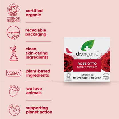Dr. Organic Rose Otto Night Cream 50ml