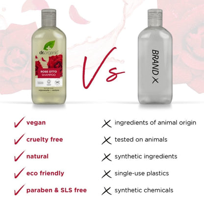 Dr. Organic Rose Otto Shampoo & Conditioner Twin 2 x 265ml