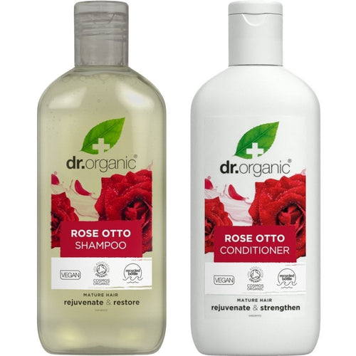 Dr. Organic Rose Otto Shampoo & Conditioner Twin 2 x 265ml