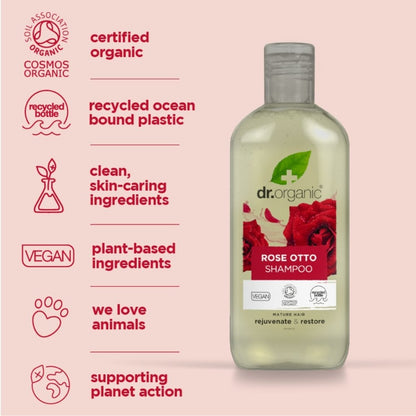Dr. Organic Rose Otto Shampoo 265ml
