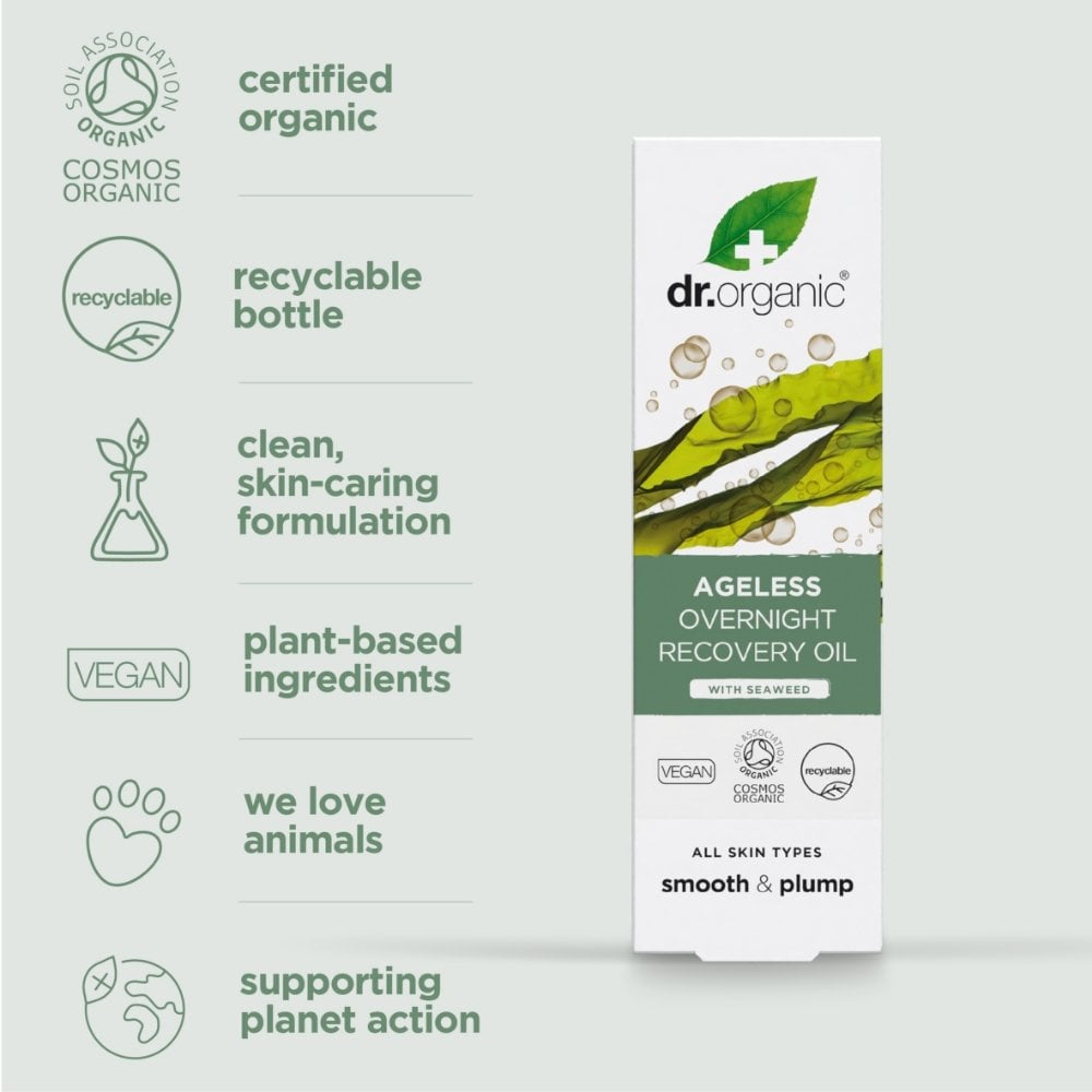 Dr. Organic Seaweed Ageless Overnight Recovery Oil 30ml