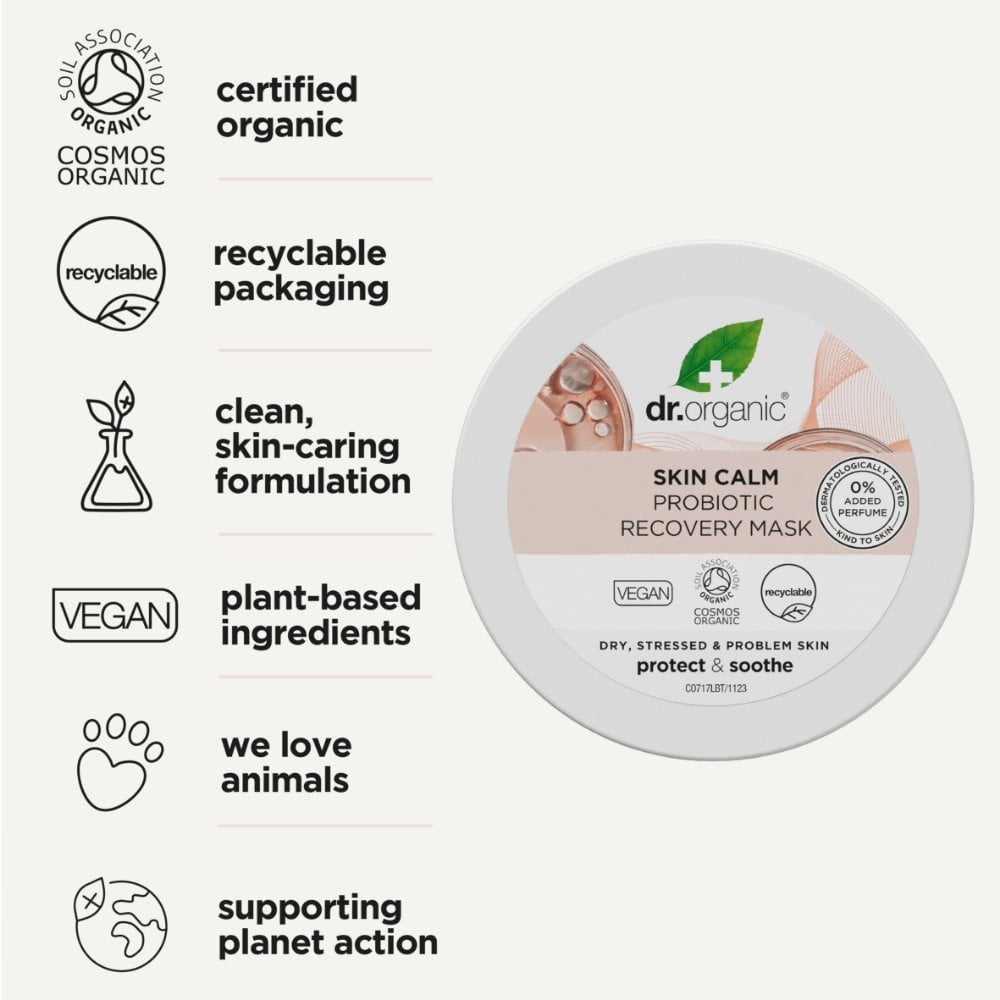 Dr. Organic Skin Calm Probiotic Recovery Mask 100ml