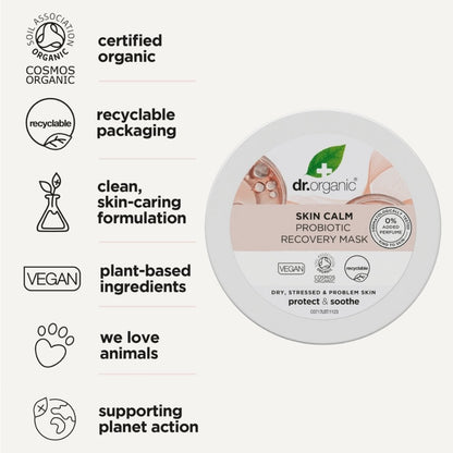 Dr. Organic Skin Calm Probiotic Recovery Mask 100ml