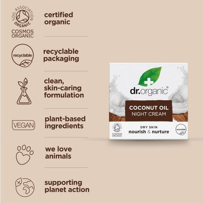 Dr. Organic Virgin Coconut Oil Night Cream 50ml