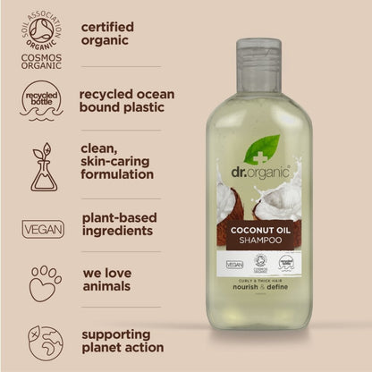 Dr. Organic Virgin Coconut Oil Shampoo 265ml