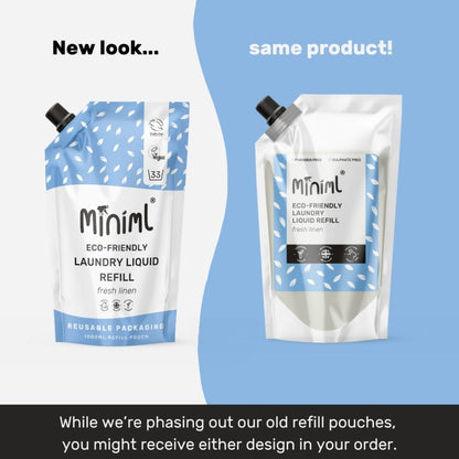 Miniml Non-Bio Laundry Liquid Fresh Linen Pouch 1000ml