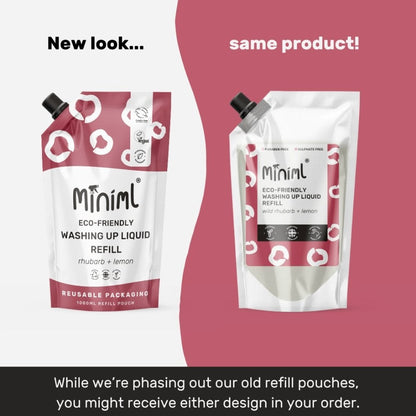 Miniml Washing Up Liquid Wild Rhubarb & Lemon Refill Pouch 1000ml