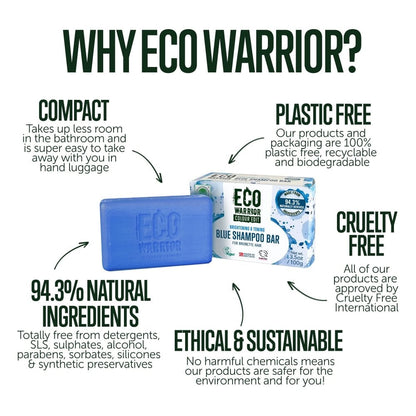 Eco Warrior Colour Edit Blue Hair Shampoo Bar 100g