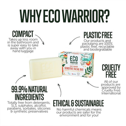 Eco Warrior Gently Cleansing Sensitive Facial Bar 100g