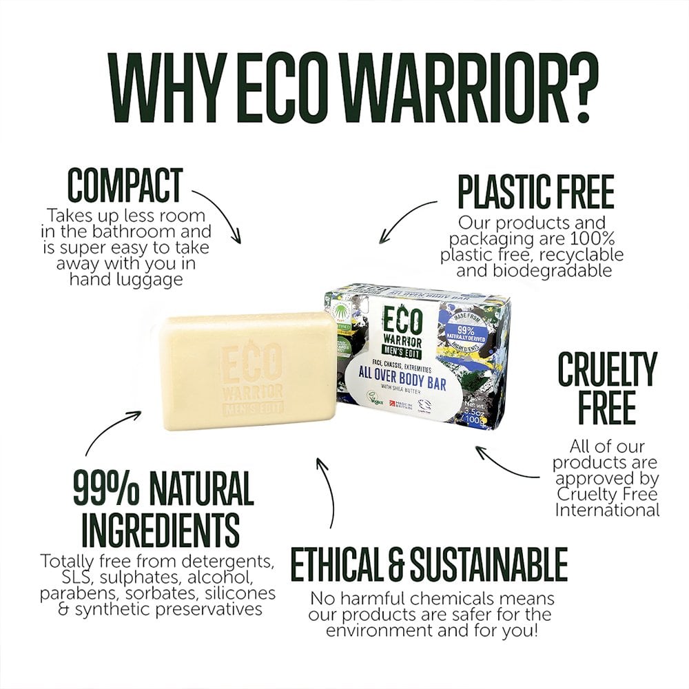 Eco Warrior Men's Edit All Over Body Bar 100g