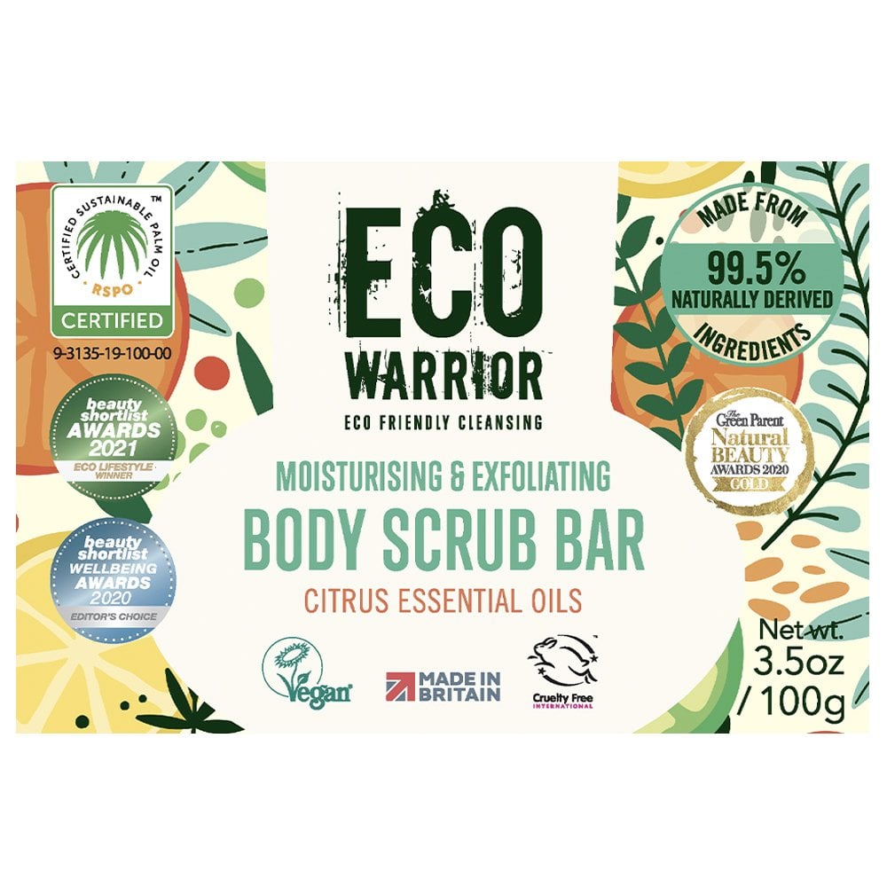 Eco Warrior Moisturising & Exfoliating Body Scrub Bar 100g