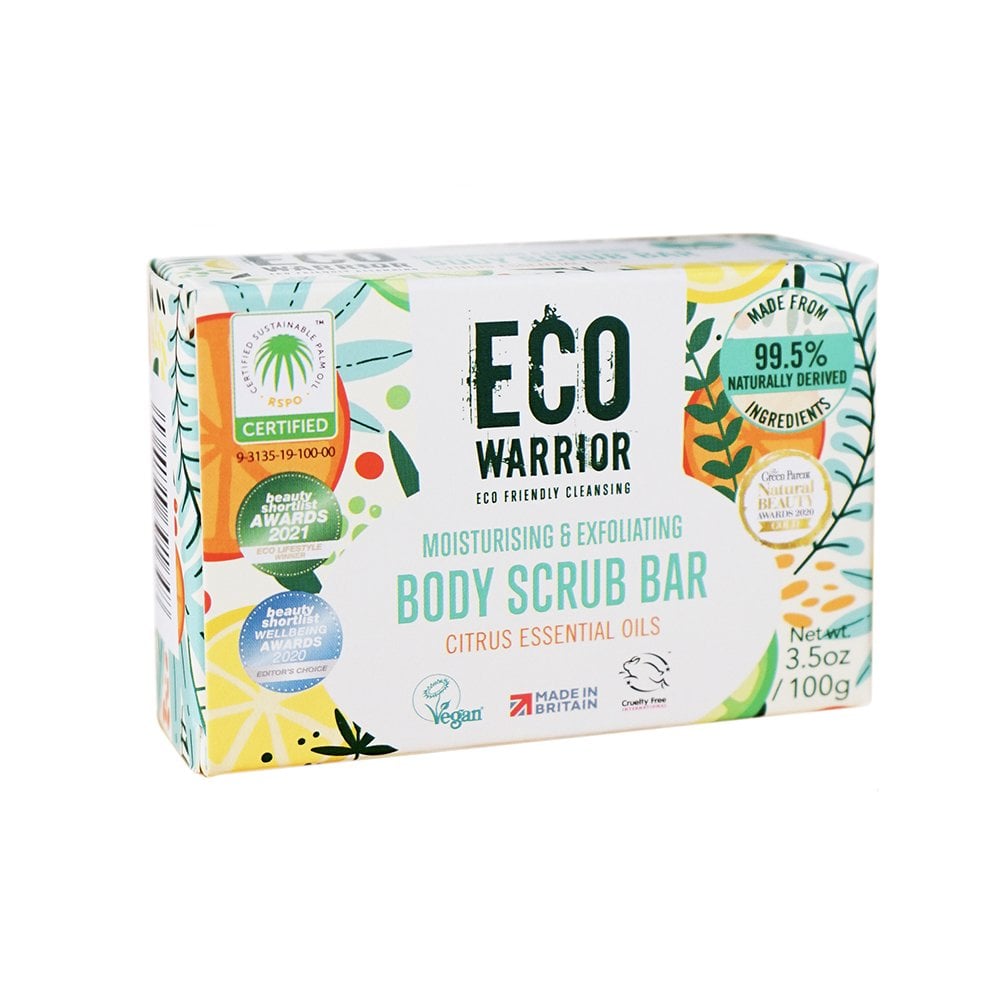 Eco Warrior Moisturising & Exfoliating Body Scrub Bar 100g