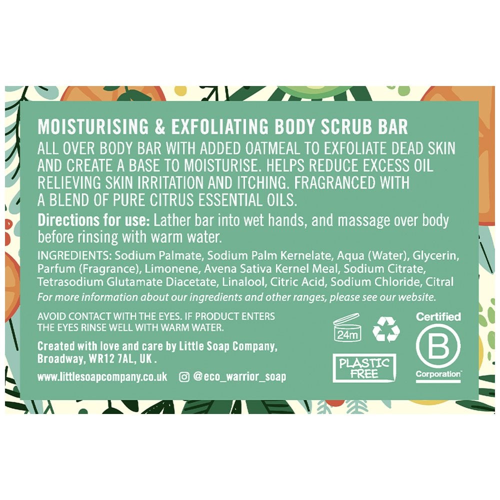 Eco Warrior Moisturising & Exfoliating Body Scrub Bar 100g