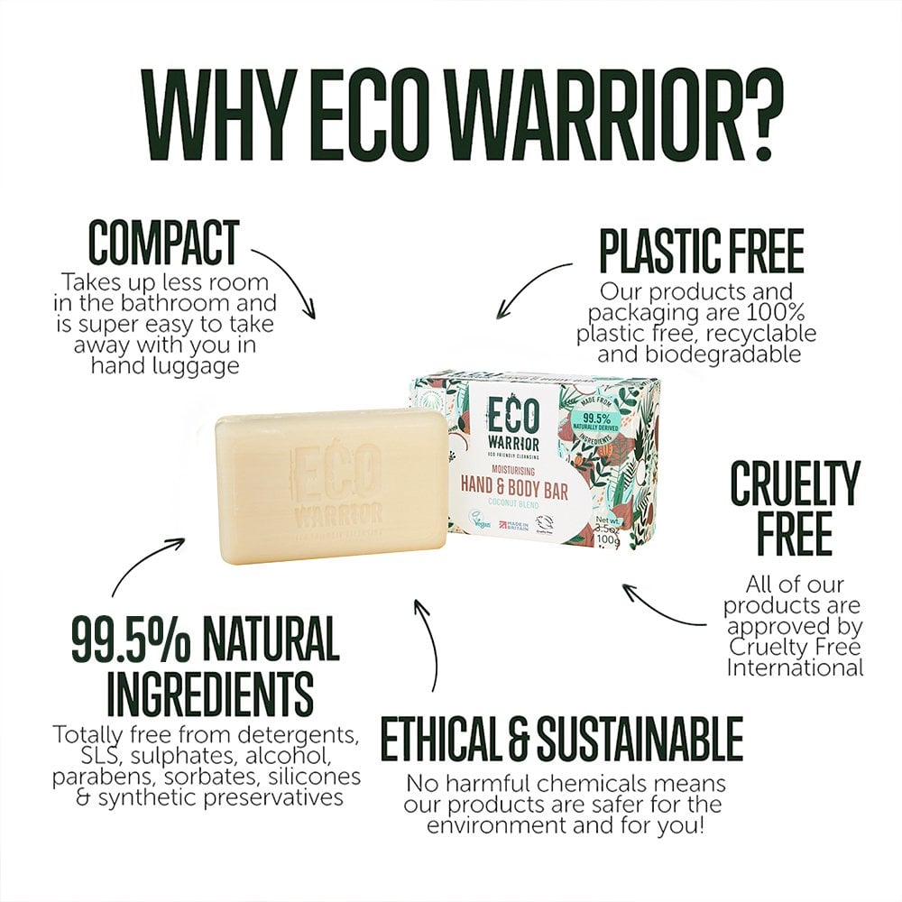 Eco Warrior Moisturising Hand & Body Bar 100g
