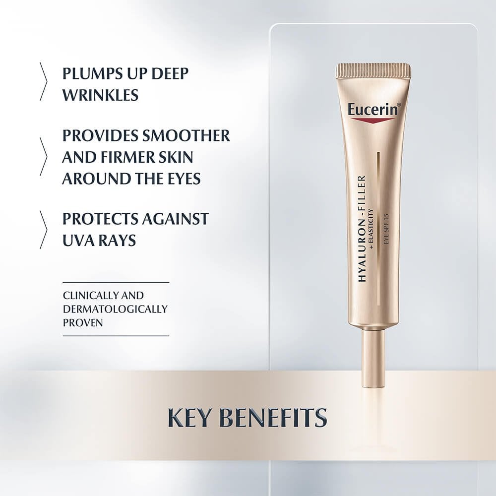 Eucerin Anti-Age Hyaluron Filler + Elasticity Eye Cream SPF20 15ml
