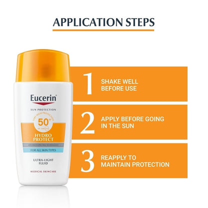Eucerin Sun Face Hydro Protect Ultra-Light Fluid SPF50+ 50ml