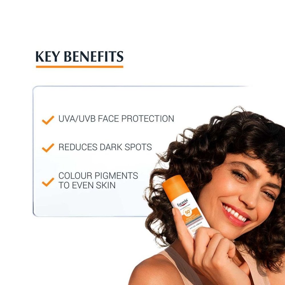 Eucerin Sun Face Pigment Control Tinted Gel Cream Light SPF50+ 50ml