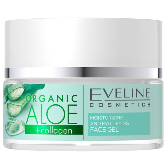 Eveline Cosmetics Organic Aloe & Collagen Mattifying Face Gel 50ml