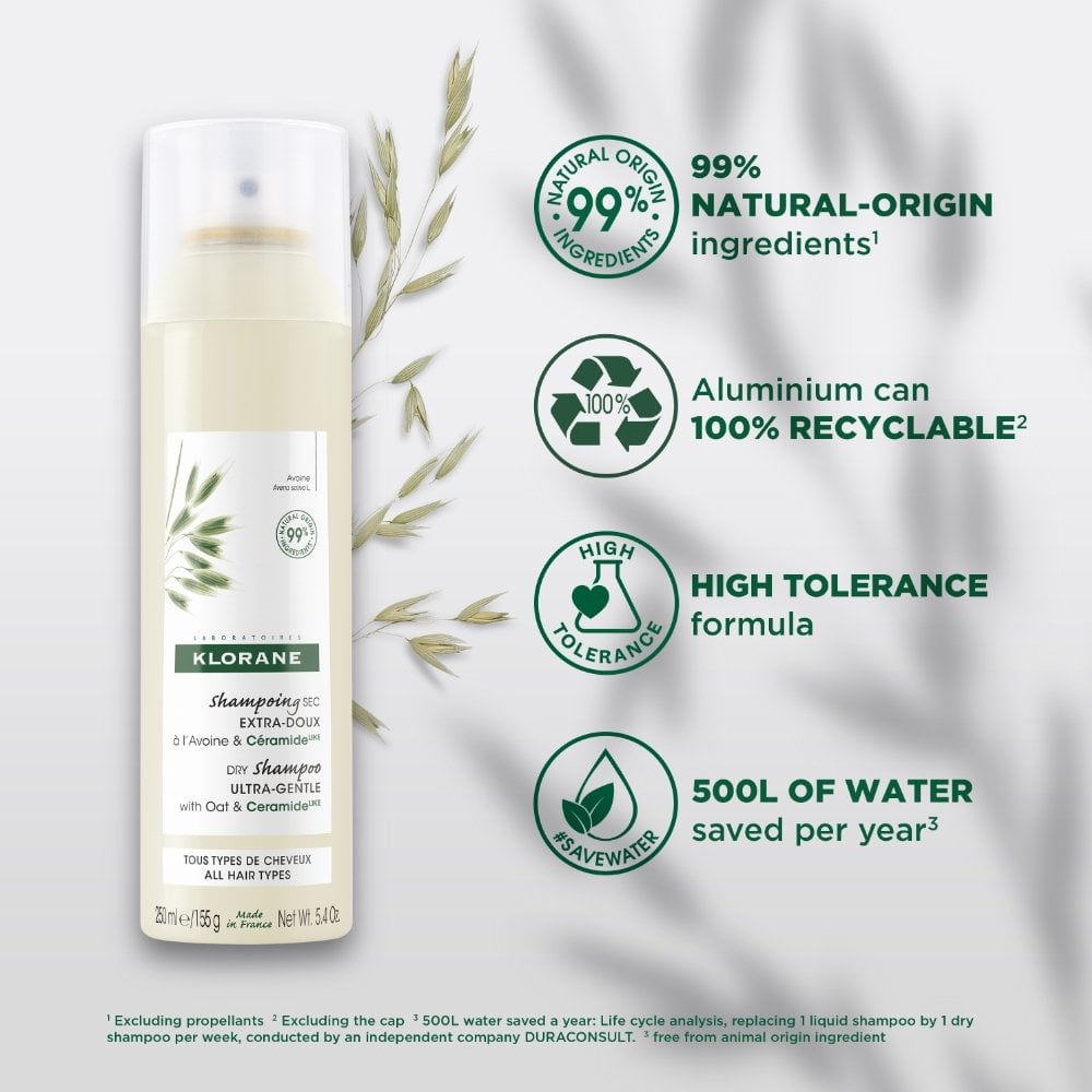 Klorane Extra-Gentle Dry Shampoo 250ml