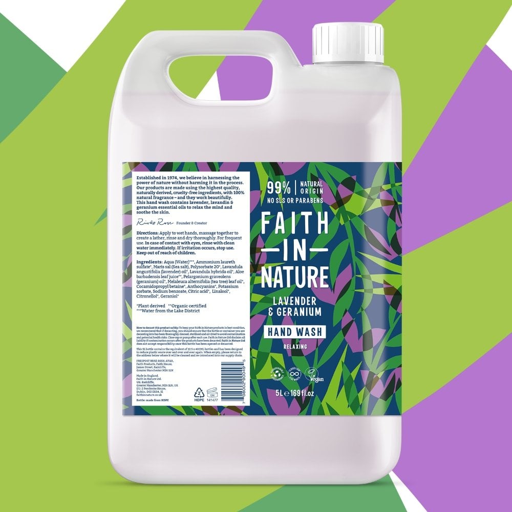 Faith In Nature Lavender & Geranium Hand Wash 5000ml