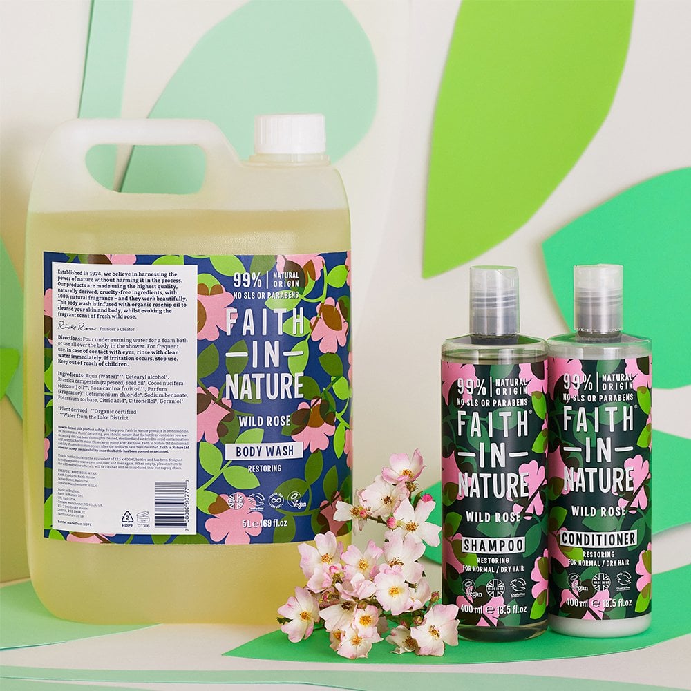 Faith In Nature Wild Rose Body Wash 400ml