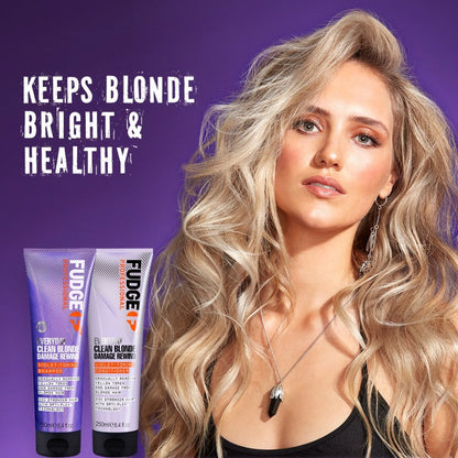 Fudge Professional Everyday Clean Blonde Damage Rewind Toning Conditioner 250ml