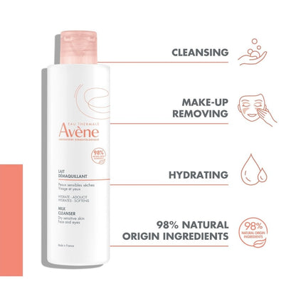 Avene Gentle Milk Face & Eye Cleanser 200ml