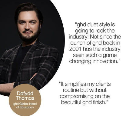 ghd Duet Style 2-in-1 Hot Air Straightener, Drier & Styler Black