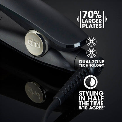 ghd Max Professional Wide Plate Hair Straightener Styler Black