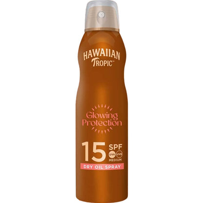 Hawaiian Tropic Glowing Protection Dry Oil Spray SPF15 177ml