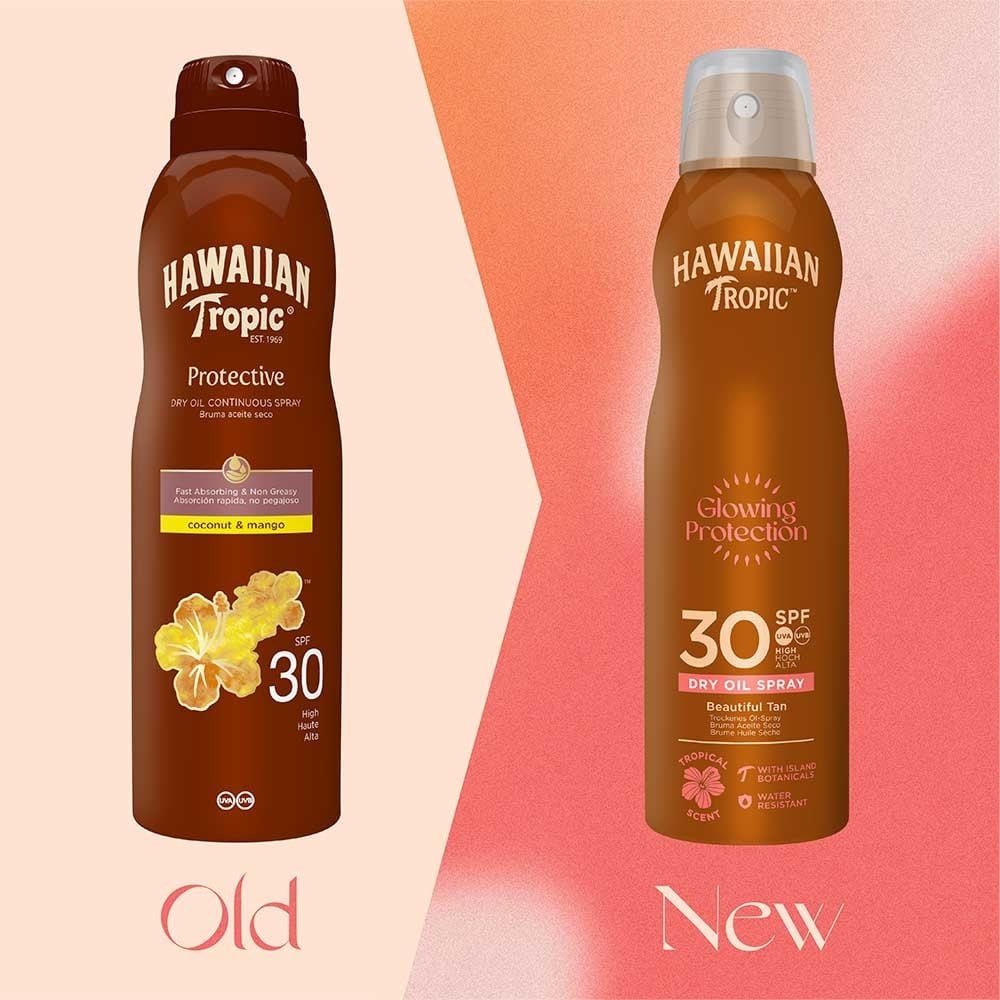 Hawaiian Tropic Glowing Protection Dry Oil Spray SPF30 180ml