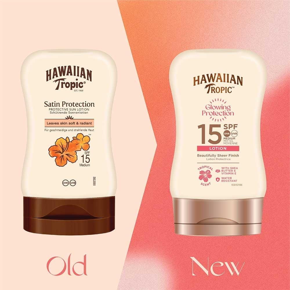 Hawaiian Tropic Glowing Protection Sun Lotion SPF15 100ml