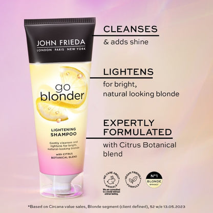 John Frieda Go Blonder Lightening Shampoo & Conditioner Twin 2 x 250ml