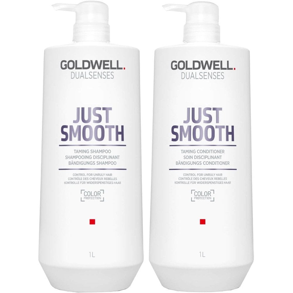 Goldwell DualSenses Just Smooth Taming Shampoo & Conditioner Twin 2 x 1000ml