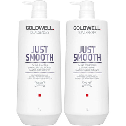 Goldwell DualSenses Just Smooth Taming Shampoo & Conditioner Twin 2 x 1000ml