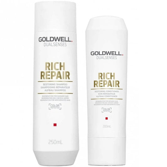 Goldwell DualSenses Rich Repair Restoring Shampoo 250ml & Conditioner 200ml Twin