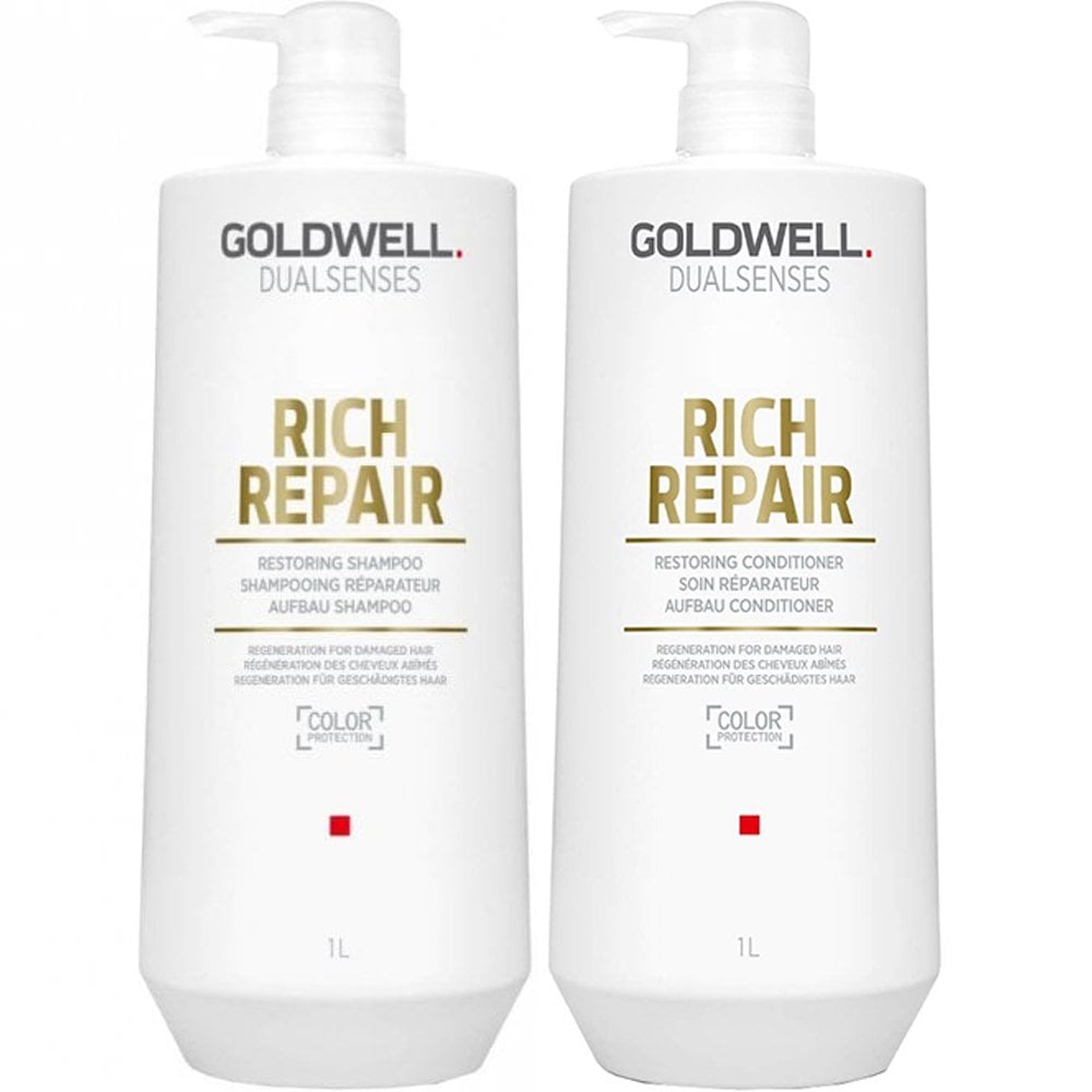 Goldwell DualSenses Rich Repair Restoring Shampoo & Conditioner Twin 2 x 1000ml