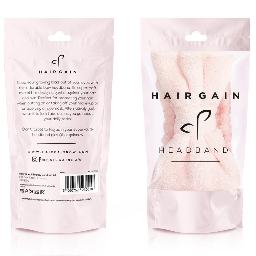 Hair Gain Pink Fabric Headband