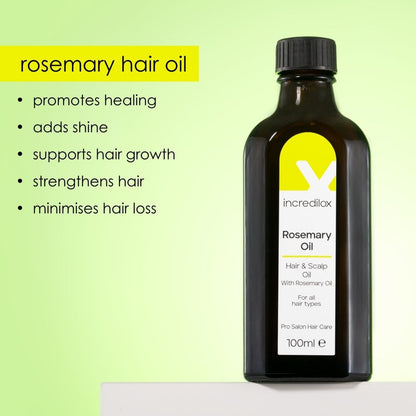 Incredilox Hair & Scalp Rosemary Oil 100ml & Nourishing Argan Treatment Oil 100ml Twin